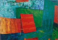 vom Garten. Öl auf Lw, 70 x 100 cm. 2005