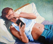 April. Öl auf Lw, 50x60cm. 2019.