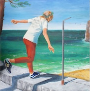 Kante. Öl auf Lw, 60x60 cm. 2025