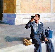 VIP. Öl auf Lw, 60 x 65 cm. 2021